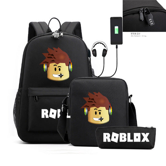 Surrounding The Game Charging Unisex Pencil Three-piece Bags