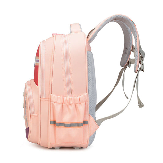 Mochilas escolares de primaria con diseño de espina dorsal linda para niños de escuela primaria