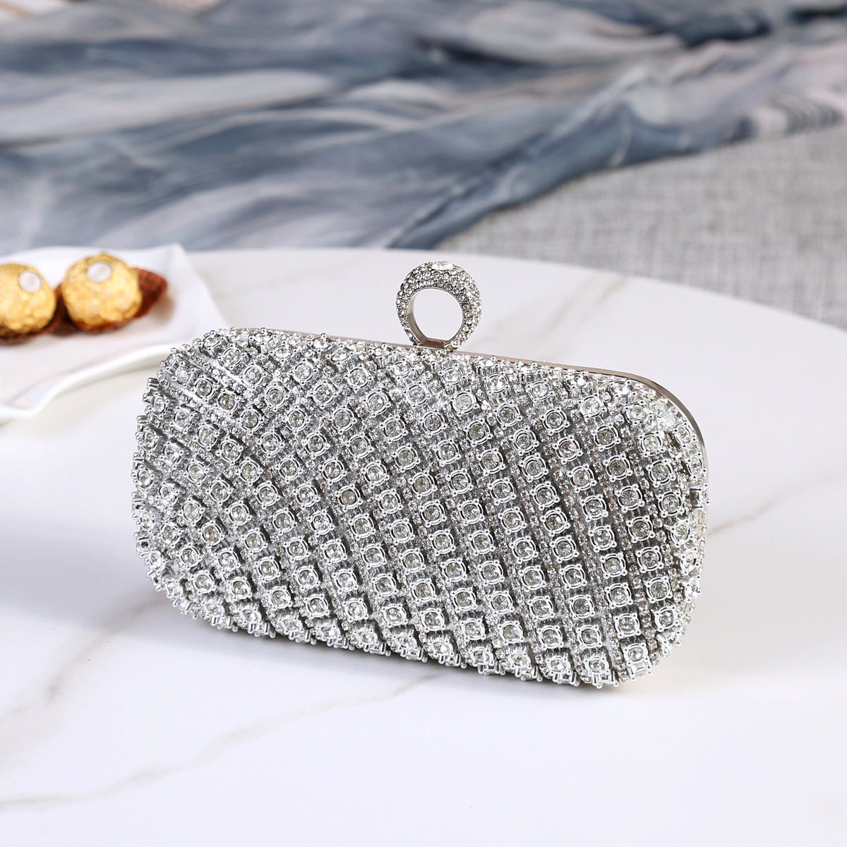 Women's Diamond Clutch Dinner Cheongsam Banquet Chain Handbags