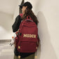 Female College High Wine Red Junior Primary Large Backpacks