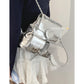 Women's Niche Texture Fashion Versatile Chain Backpacks