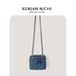 Women's Embroidery Thread Denim Chain Simple Crossbody Bags