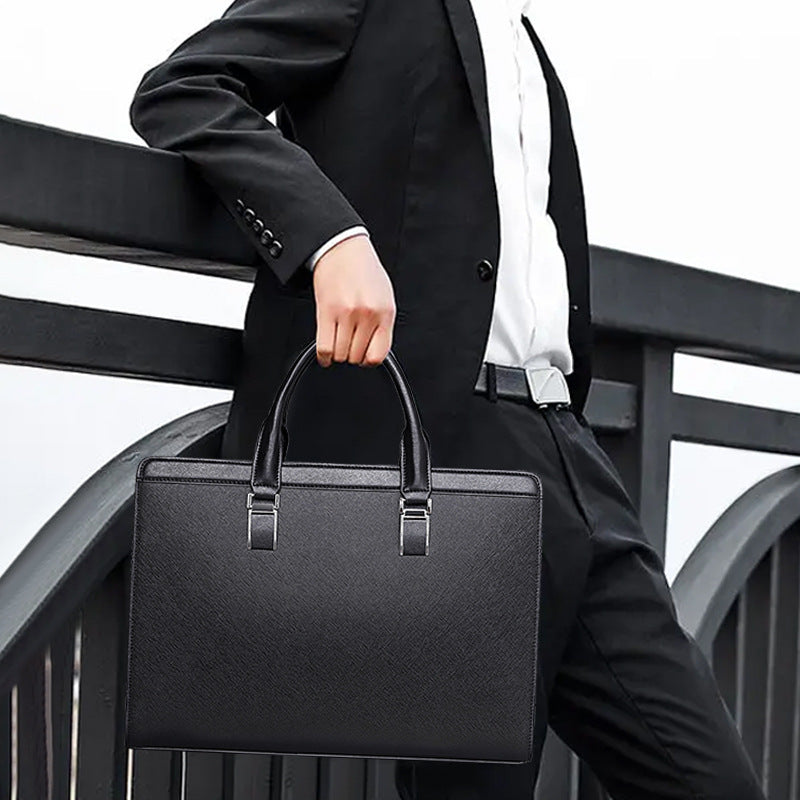 Men's Leather For Cow Computer Large Capacity Men's Handbags