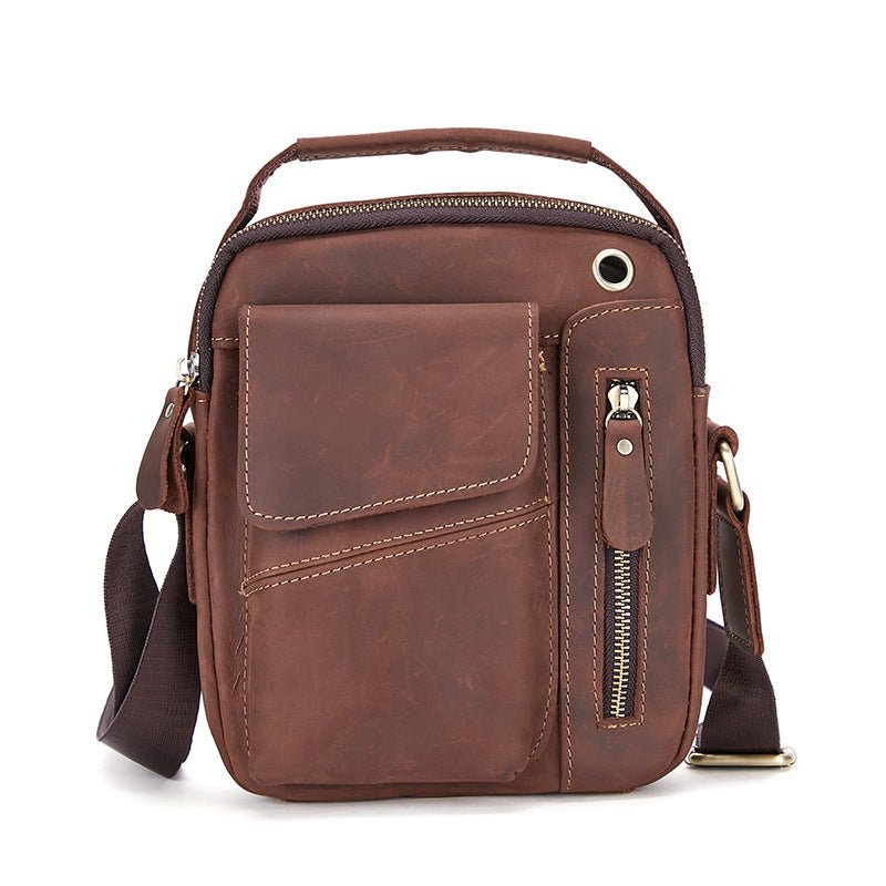 Men's Crazy Horse First Layer Cowhide Leisure Men's Messenger Bags