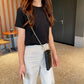 Women's Soft Sheepskin For Leather Vertical Diamond Crossbody Bags