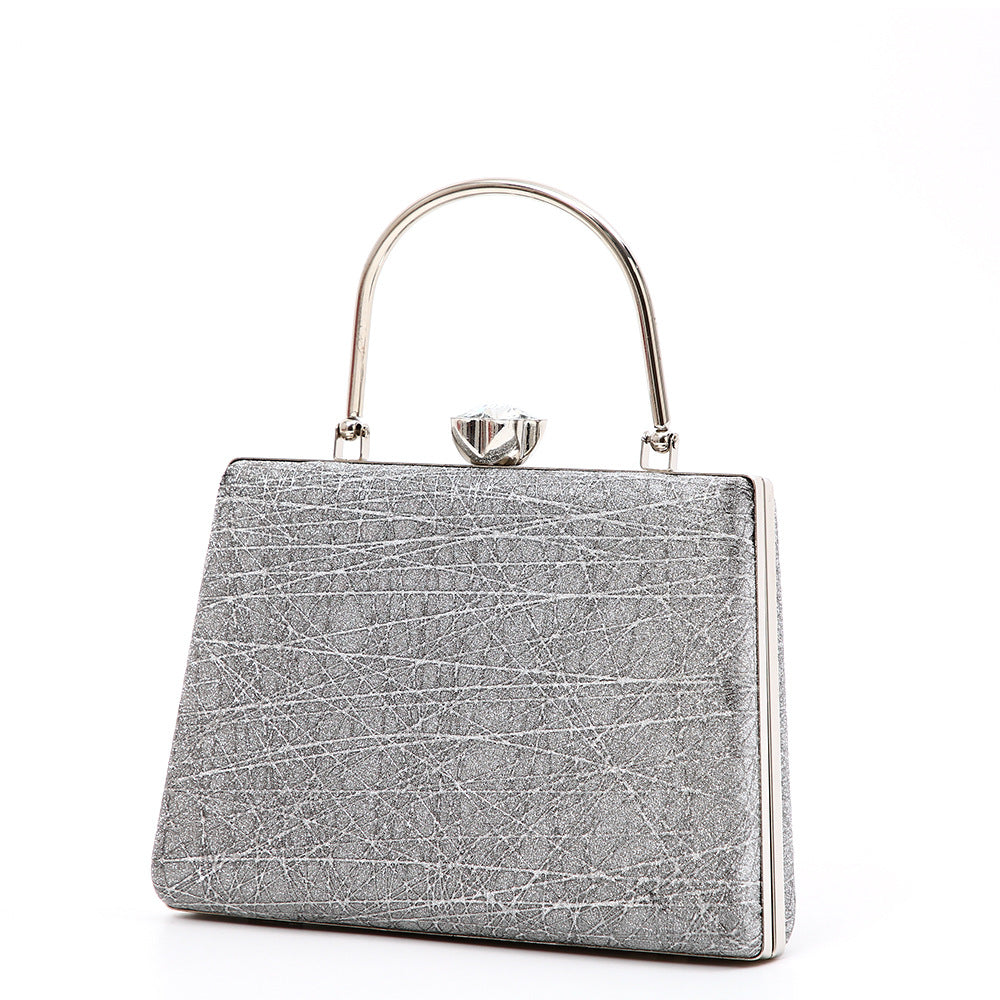Shiny Simple Large Capacity Dinner Trapezoidal Evening Bags