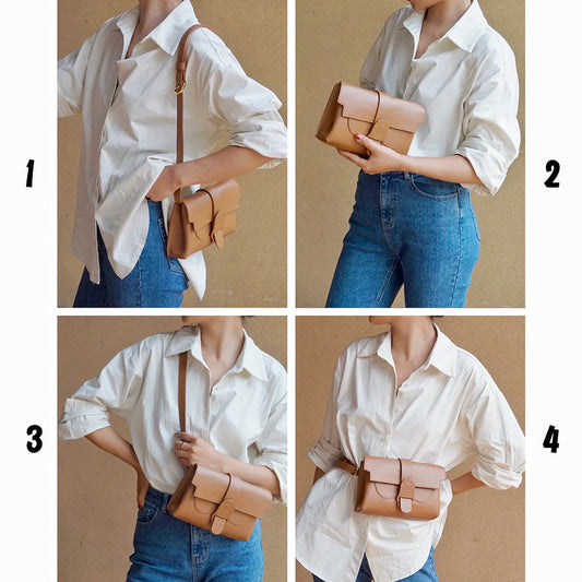 Women's & Men's & Song First Layer Cowhide Waist Packs