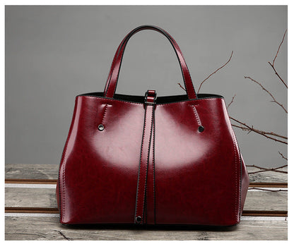 Women's Creative Slouchy Retro Portable Leather Handbags