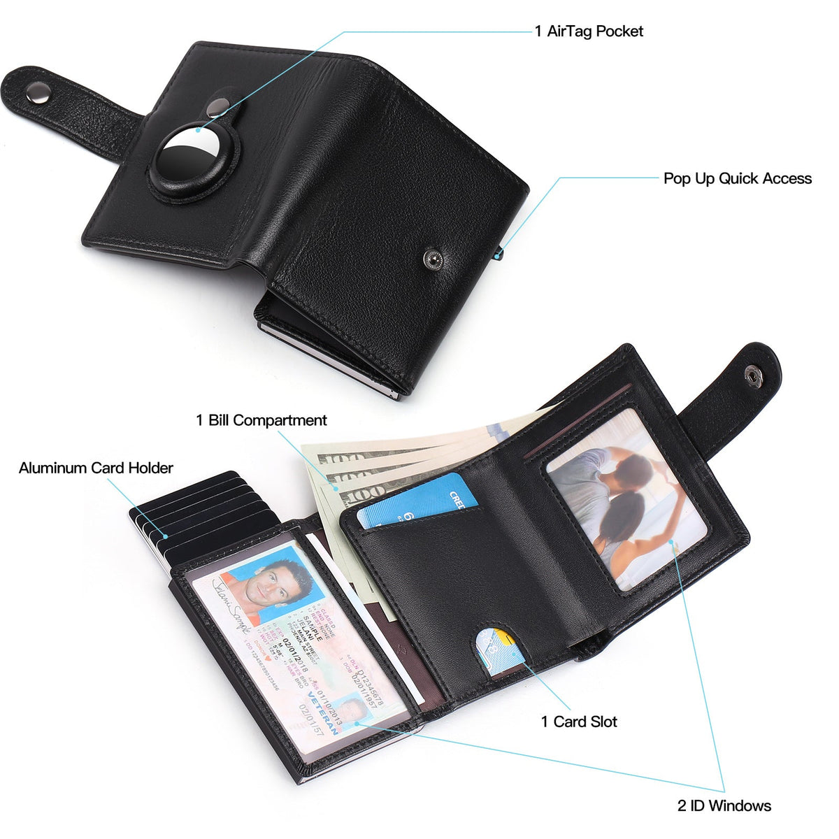 Men's Classy Comfortable Leather Automatic Cassette Men's Wallets