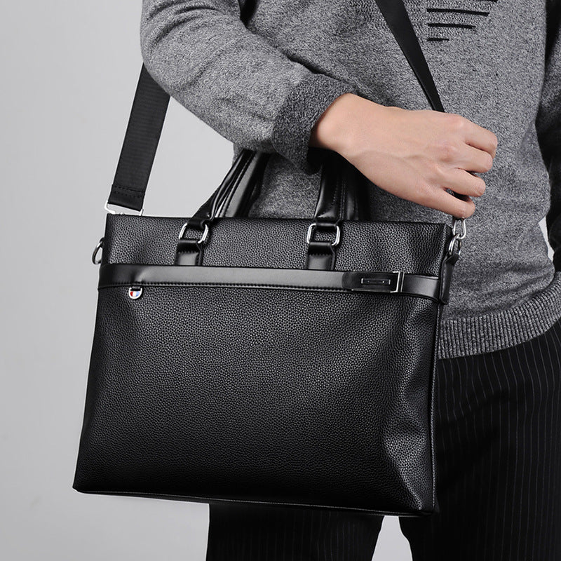 Men's Business Soft Leather Computer Trendy Trend Men's Handbags