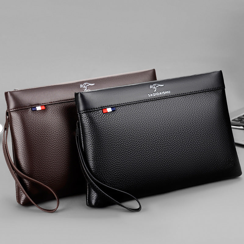 Men's Genuine Leather Clutch Leisure First Layer Kraft Men's Handbags