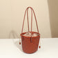 Women's Leather First Layer Cowhide Vegetable Basket Bags