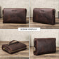 Men's Black Angel First Layer Cattlehide Leather Men's Handbags