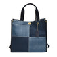 Women's Color Matching Canvas Large Capacity Fashionable Shoulder Bags