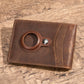 Positioning Tracker Crazy Horse Leather Antique Card Holder