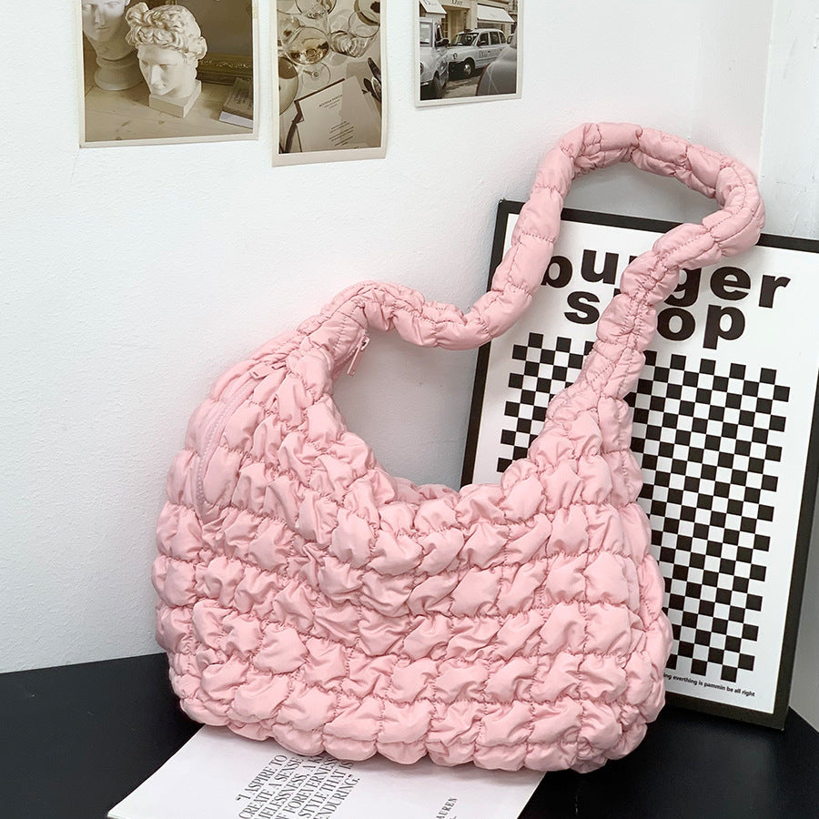 Women's Cloud Large Capacity Bubble Design Rhombus Tote Bags