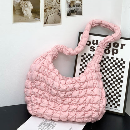 Women's Cloud Large Capacity Bubble Design Rhombus Tote Bags