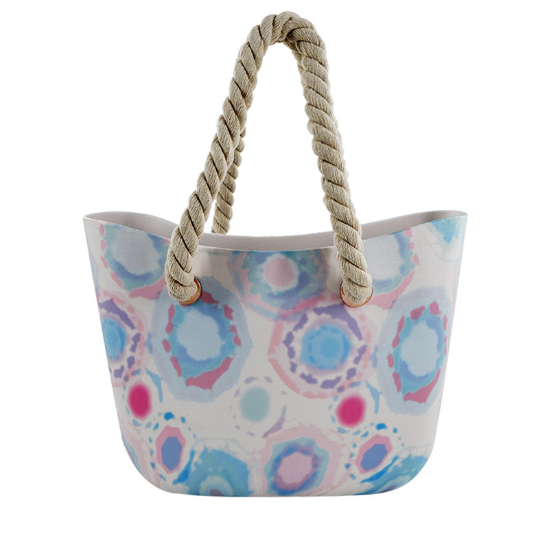 Women's Beach Candy Color Woven Hemp Rope Bags