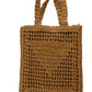 Bolso de moda grande con triángulo de paja bordado