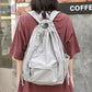 Leisure Artistic Nylon Simple Vintage Crumpled Drawstring Backpacks
