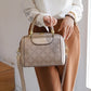 Women's Embossed Boston Fashion Large Capacity Portable Crossbody Bags