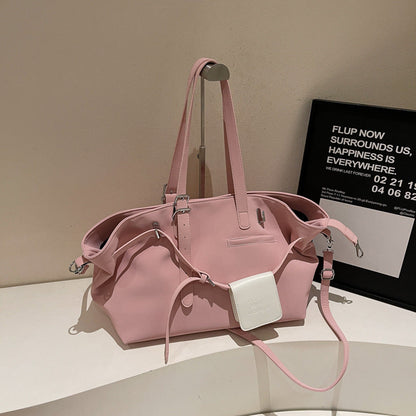 Women's Korean Style Suede Fashionable Retro Large Crossbody Bags