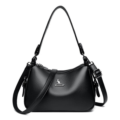 Women's Kangaroo Soft Leather Mother Simple Versatile Crossbody Bags