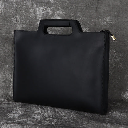 Men's Crazy Horse Leather Portable Horizontal Retro Men's Shoulder Bags