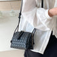 Women's Summer Double Zipper Retro Textured Woven Crossbody Bags