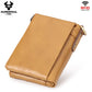 Men's Double Zipper Leather Multiple Slots Crazy Men's Wallets