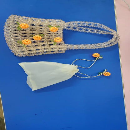 Acrylic Beaded Fruit Soda Orange Handmade Handbags