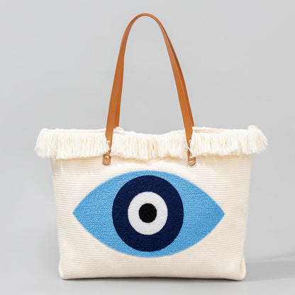Women's Towel Embroidery Bohemian Canvas Portable Shoulder Bags