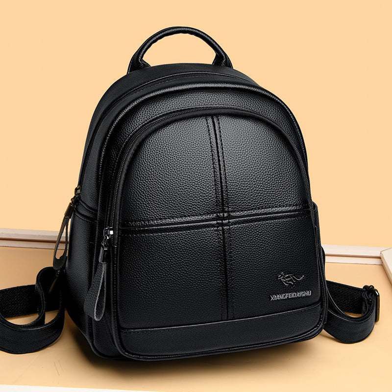Women's Large Capacity Splicing Simple Fashion Soft Backpacks