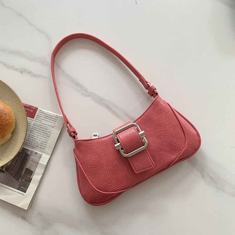 Retro High-grade Stitching Baguette Niche Summer Contrast Color Shoulder Bags