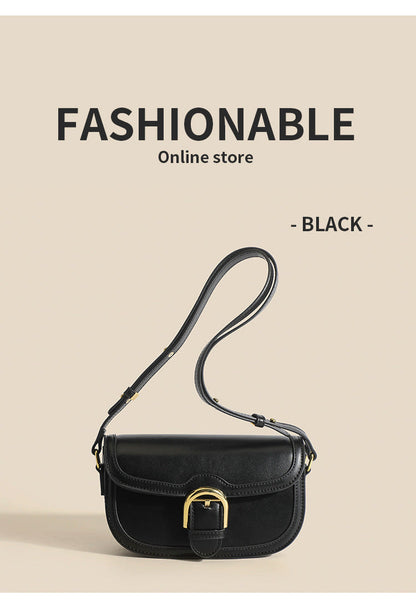 Women's Saddle Korean Retro Design French Shoulder Bags