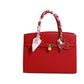 Women's Color Light Luxury Silk Scarf Minimalist Tote Bags