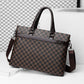 Men's Plaid Fashion Large Capacity Business Computer Men's Handbags