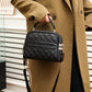 Women's Leather Diamond Embroidery Thread Fashionable Top Shoulder Bags