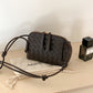 Women's Summer Double Zipper Retro Textured Woven Crossbody Bags