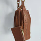 Women's Capacity Wide Strap Brown Drawstring Portable Bucket Bags
