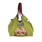 Women's Style Embroidery Shopping Fashion Nylon Waterproof Shoulder Bags