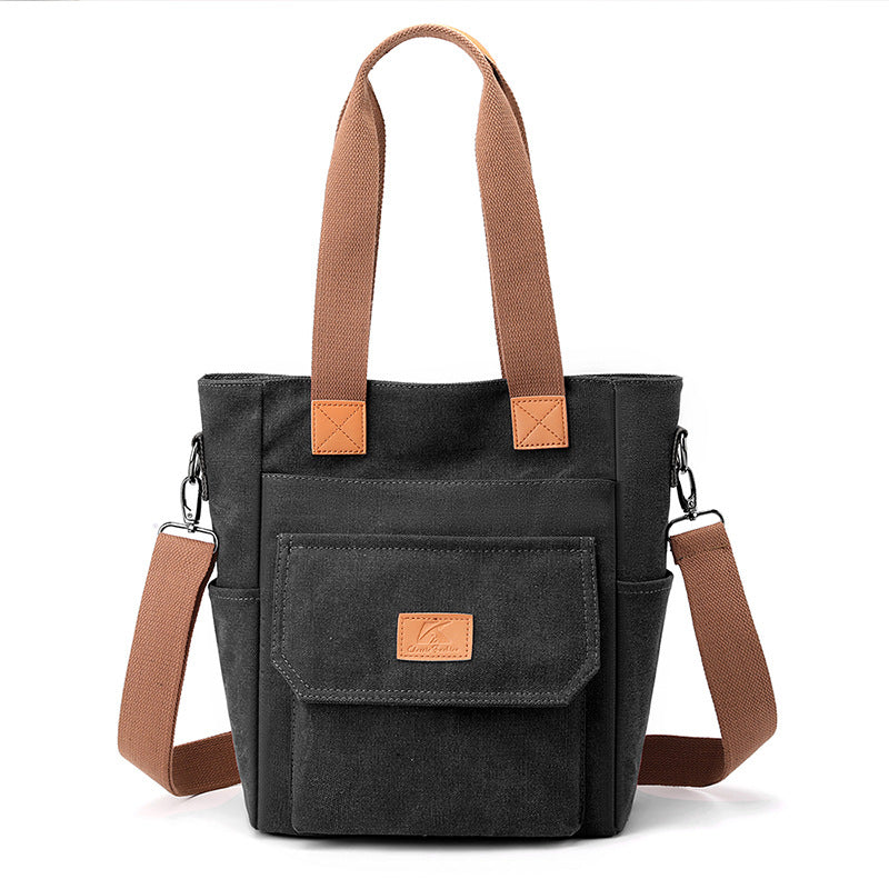 Women's Large Capacity Leisure Commute Trendy Canvas Shoulder Bags