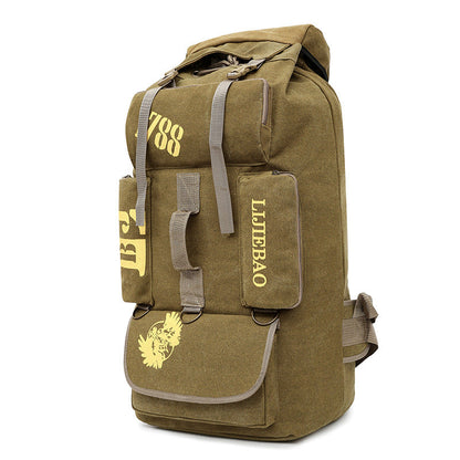 Trendy Large Capacity Breathable Canvas Hiking Backpacks
