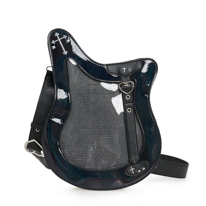 Guitar Cartoon Girly Fashion Laser Writing Sweet Crossbody Bags