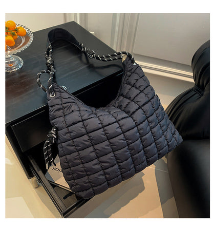 Women's Large Capacity Down Pleated Cloud Simple Crossbody Bags