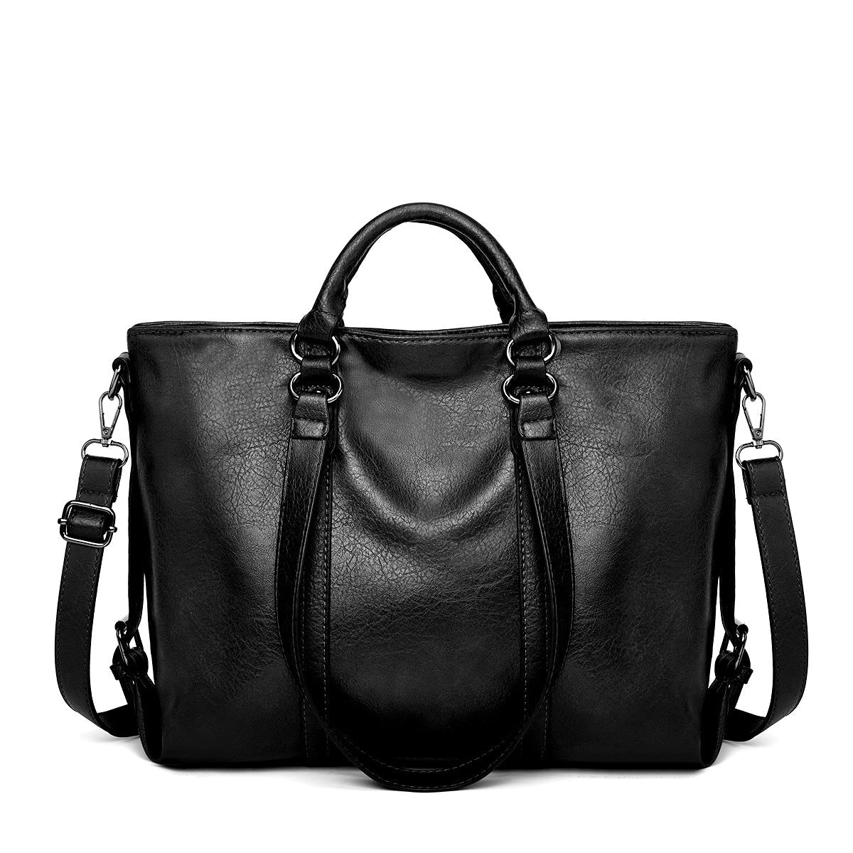 Women's Large Capacity Retro Oil Wax Skin Tote Bags