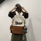 Men's Korean Contrast Color Trendy College Couple Backpacks