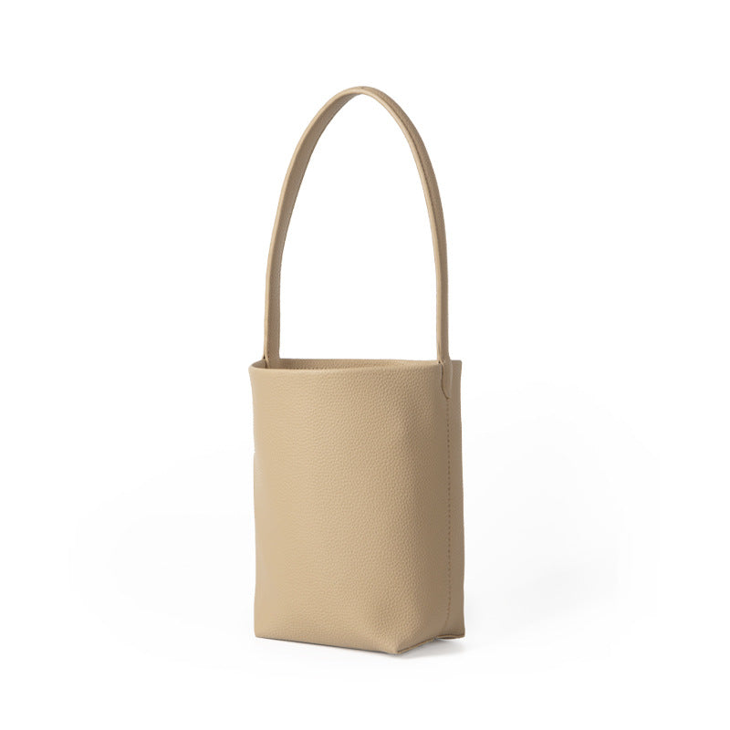 Niche Design Advanced Texture Soft Leather Litchi Pattern Shoulder Bags