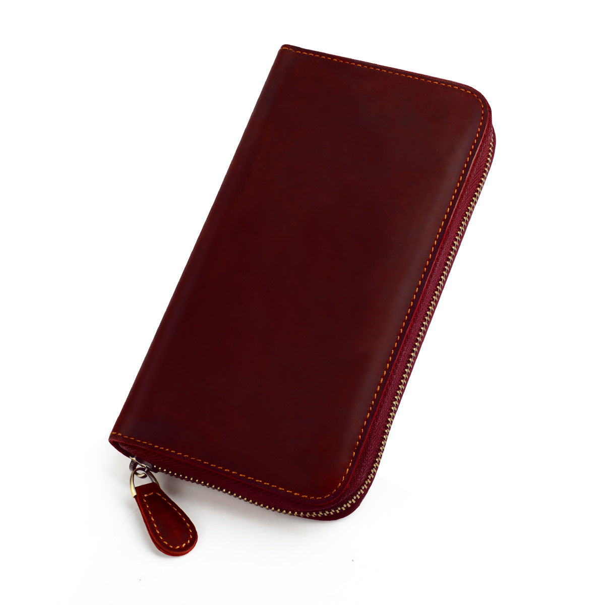 Women's & Men's & Retro Crazy Horse Leather Expanding Genuine Card Holder