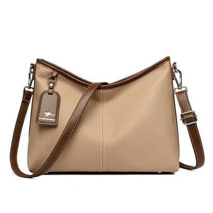 Women's Pattern Fashionable Sewing Line Genuine Kangaroo Crossbody Bags